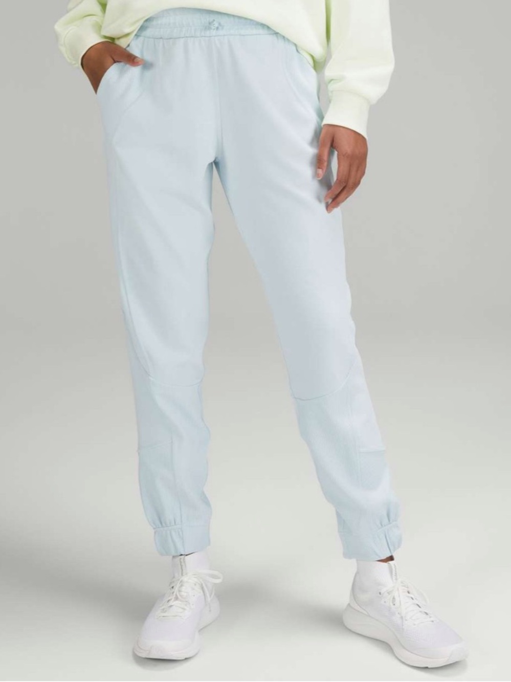 lululemon powder blue high-rise ribbed joggers
